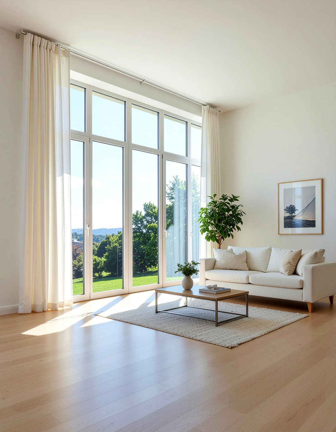 Floor to ceiling curtains - 30 low ceiling living room ideas