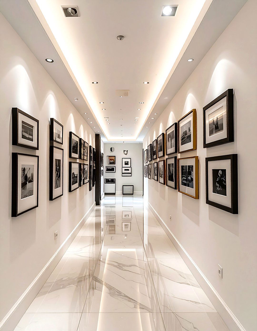 Floor to ceiling gallery wall - 30 accent wall ideas