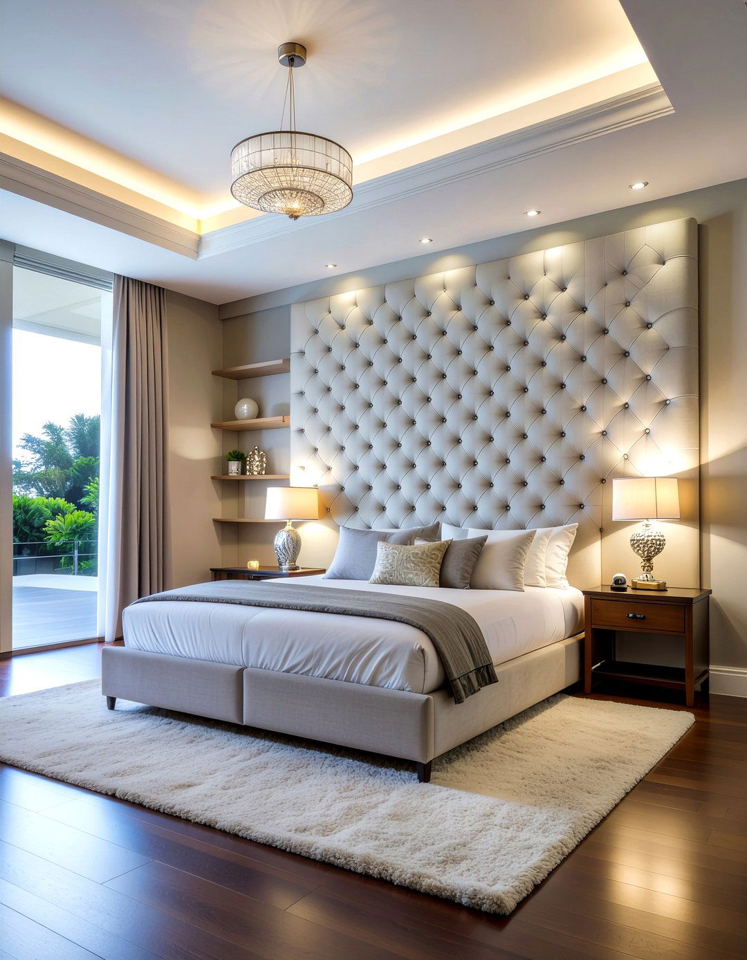 Floor to ceiling headboard - 30 custom bedroom ideas