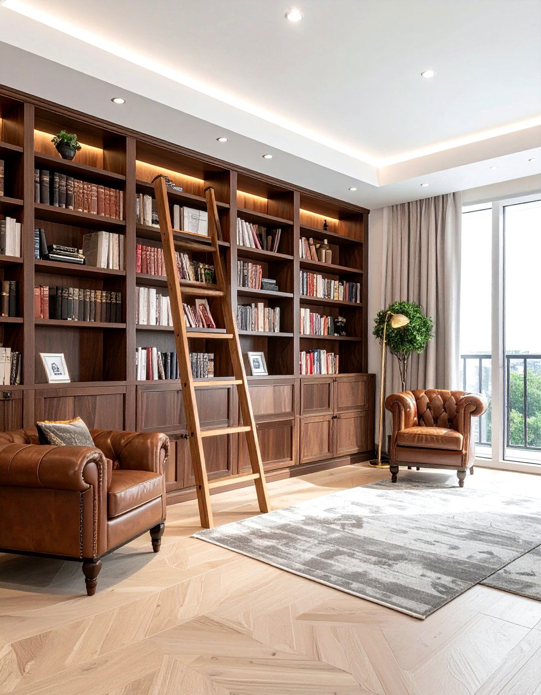 Floor to ceiling library - 30 high-end decor ideas