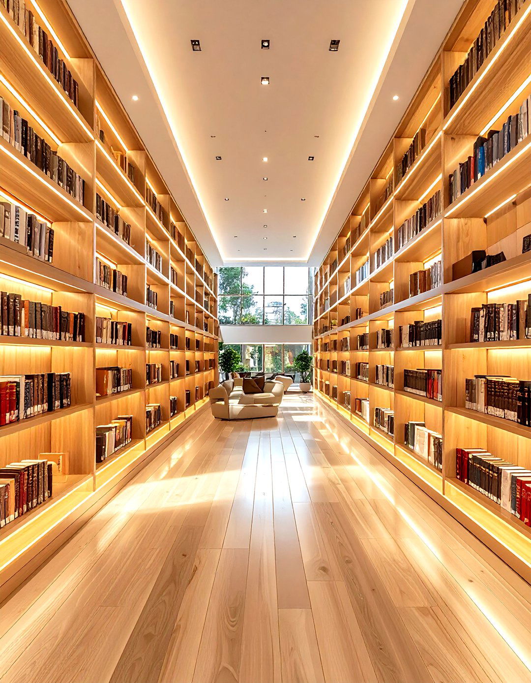 Floor to ceiling shelving - 30 living room wall shelving ideas