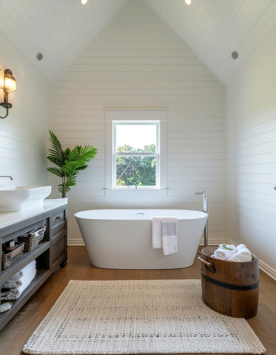 Floor to ceiling shiplap bathroom - 30 bathroom shiplap ideas