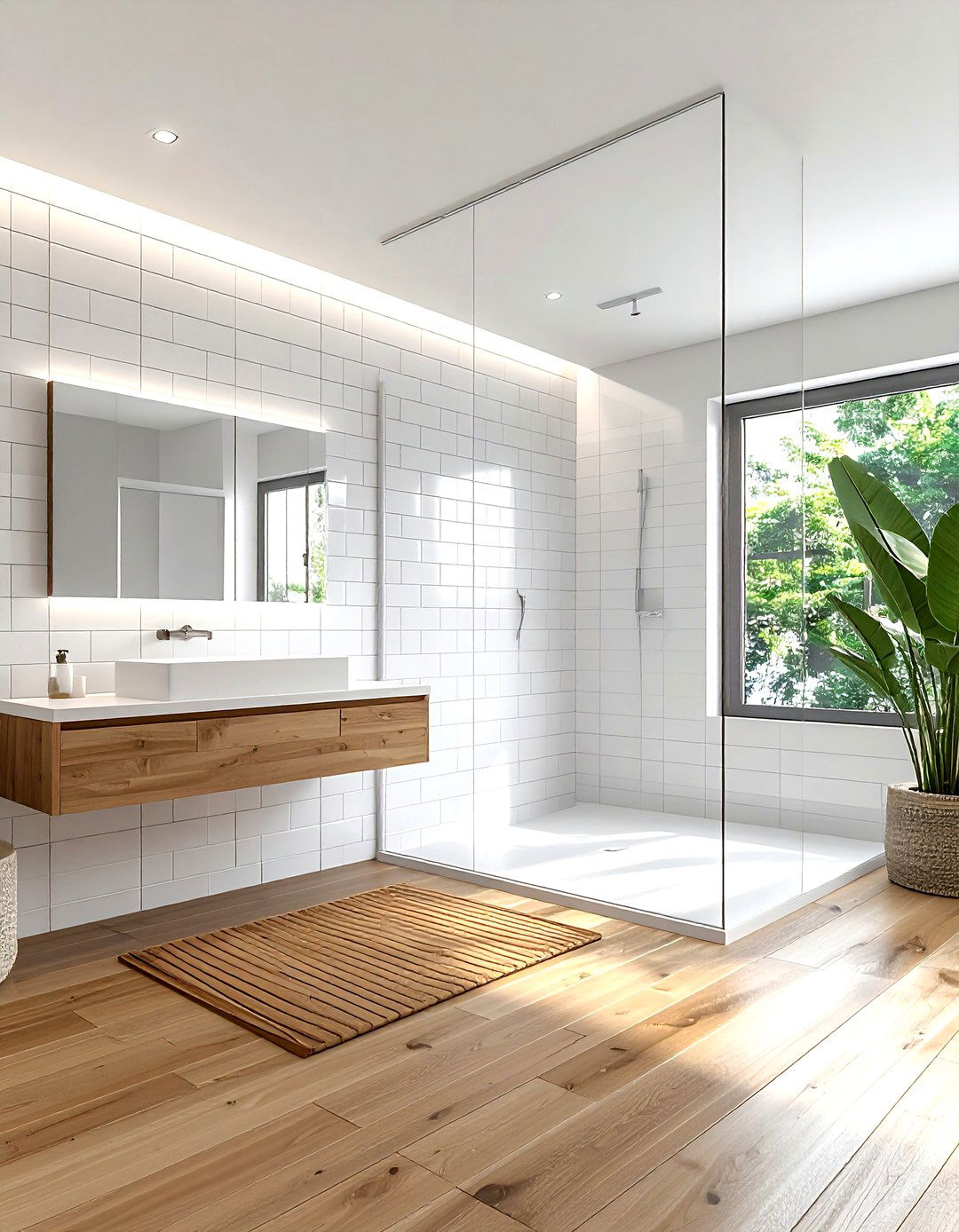 Floor to ceiling subway tile - 30 subway tile bathroom ideas