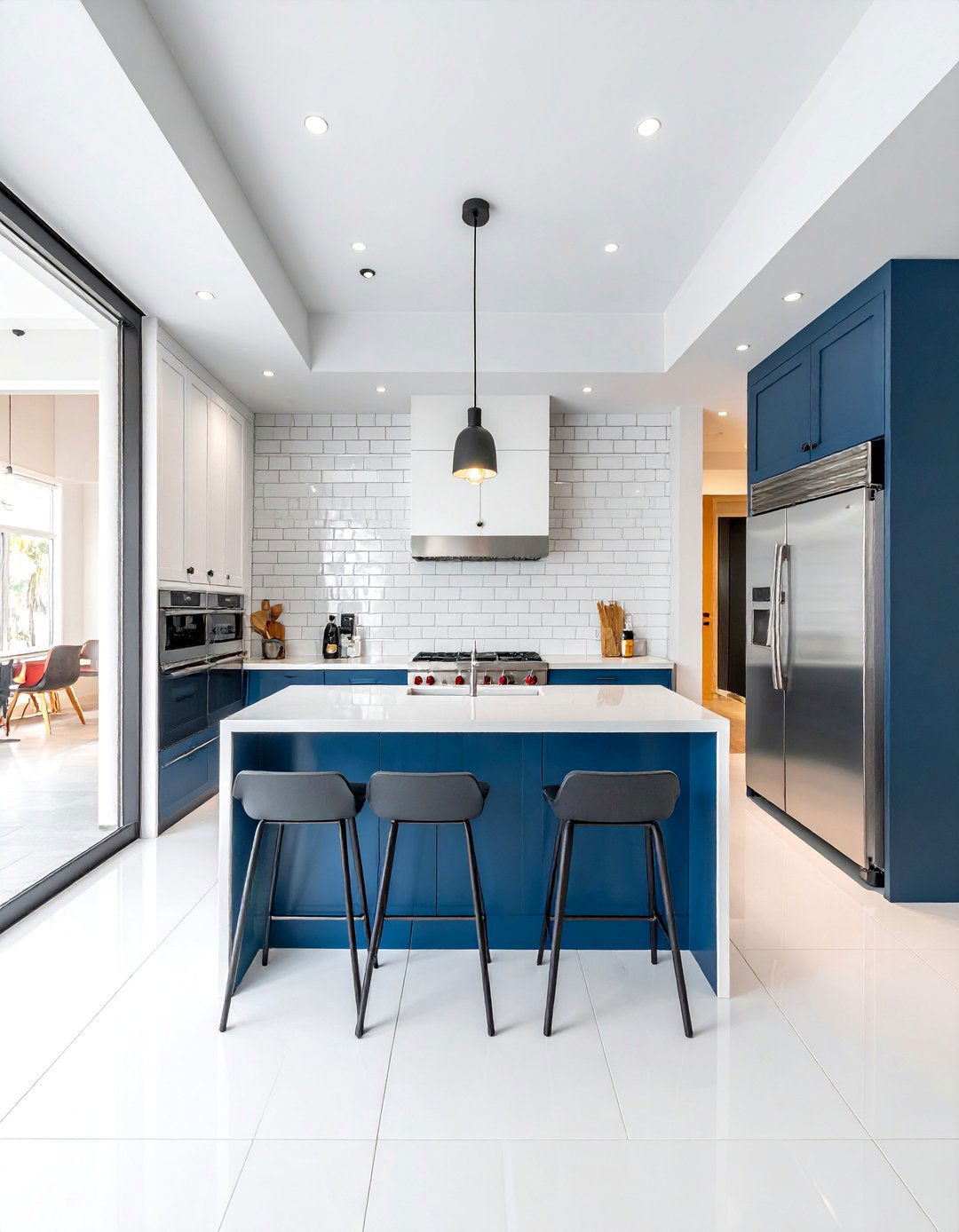 Floor to ceiling white subway tile - 30 white subway tile kitchen ideas