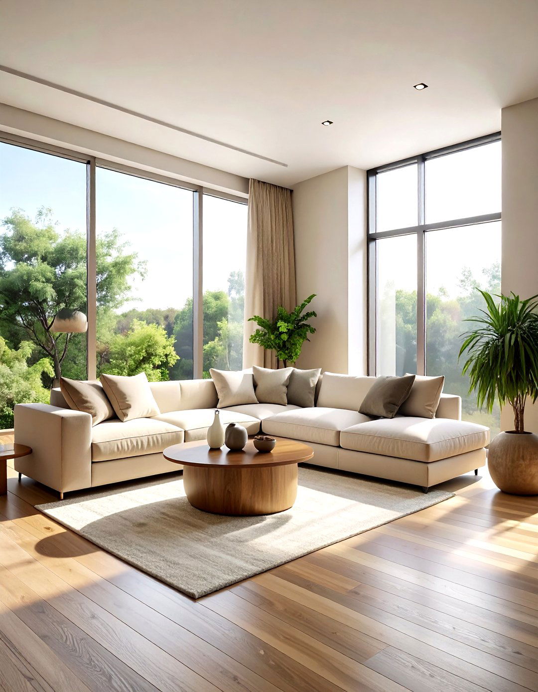 Floor to ceiling window - 30 living room window design ideas