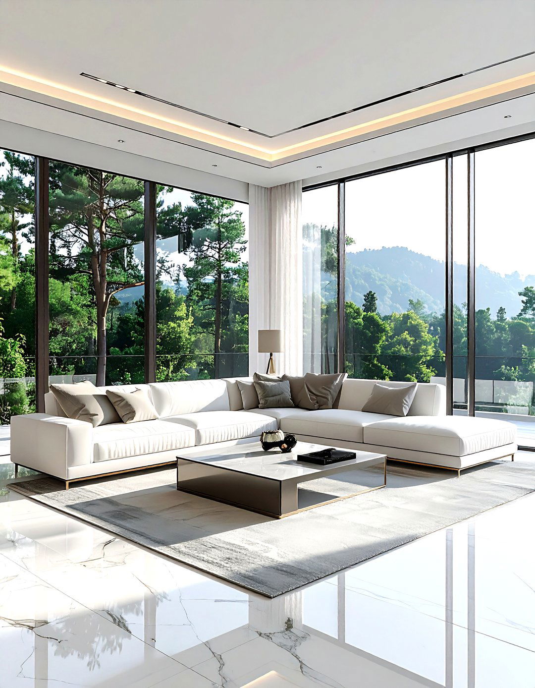 Floor to ceiling windows - 30 living room with patio doors