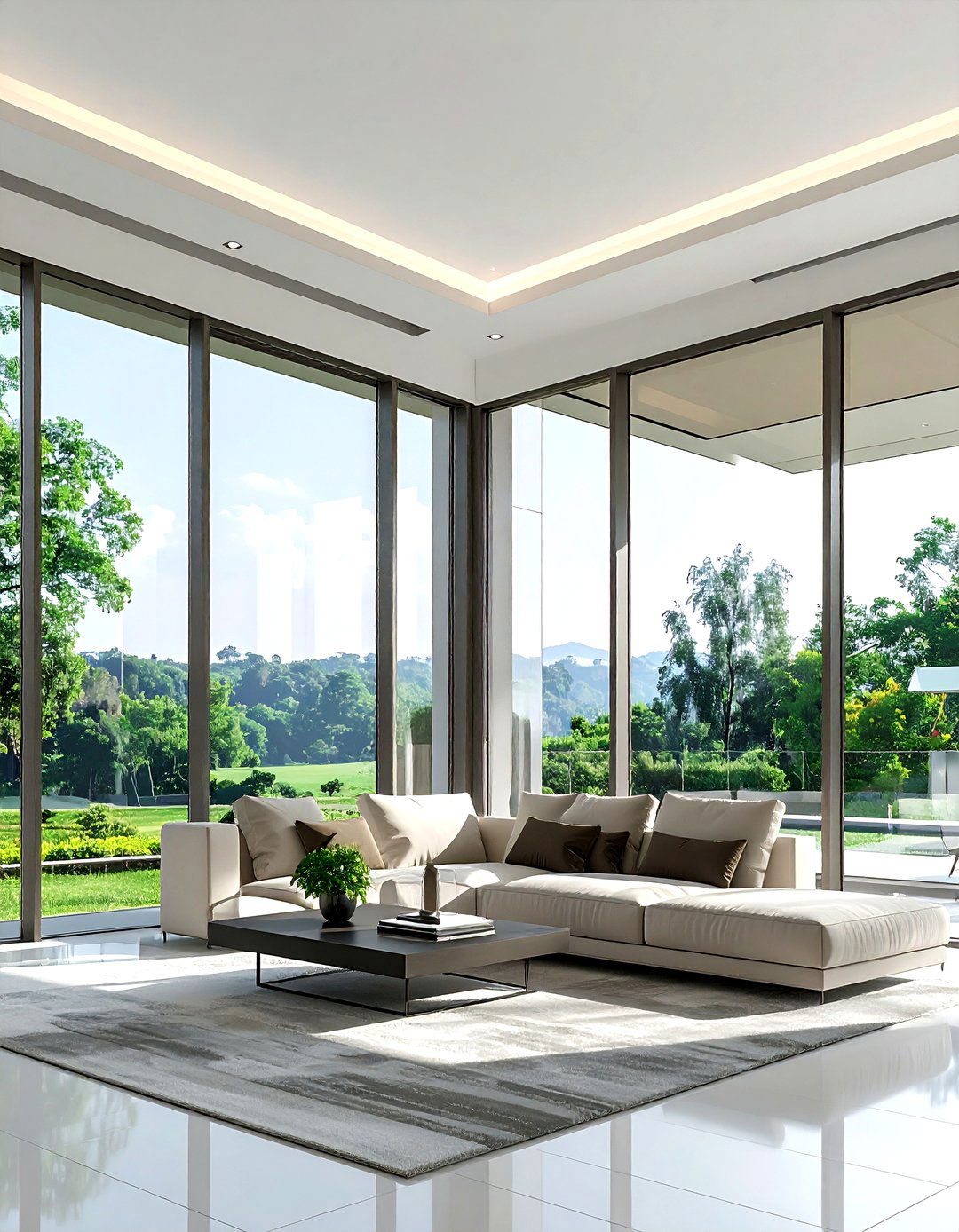 Floor to ceiling windows - 30 modern clean decor ideas