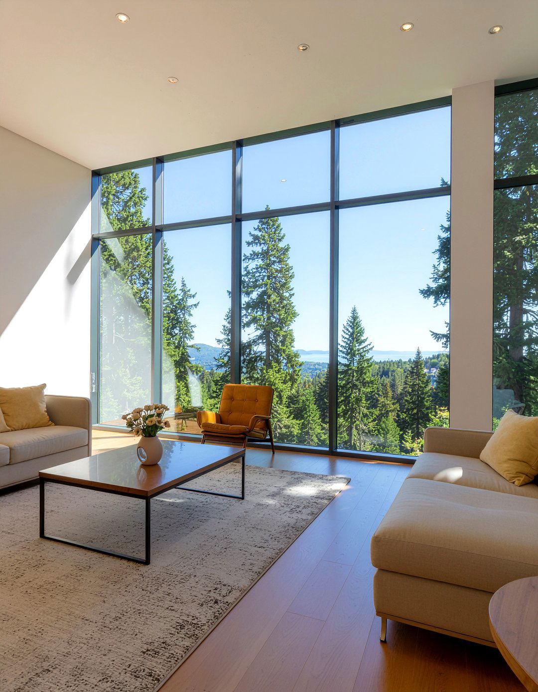 Floor to ceiling windows - 30 Norwegian living room ideas