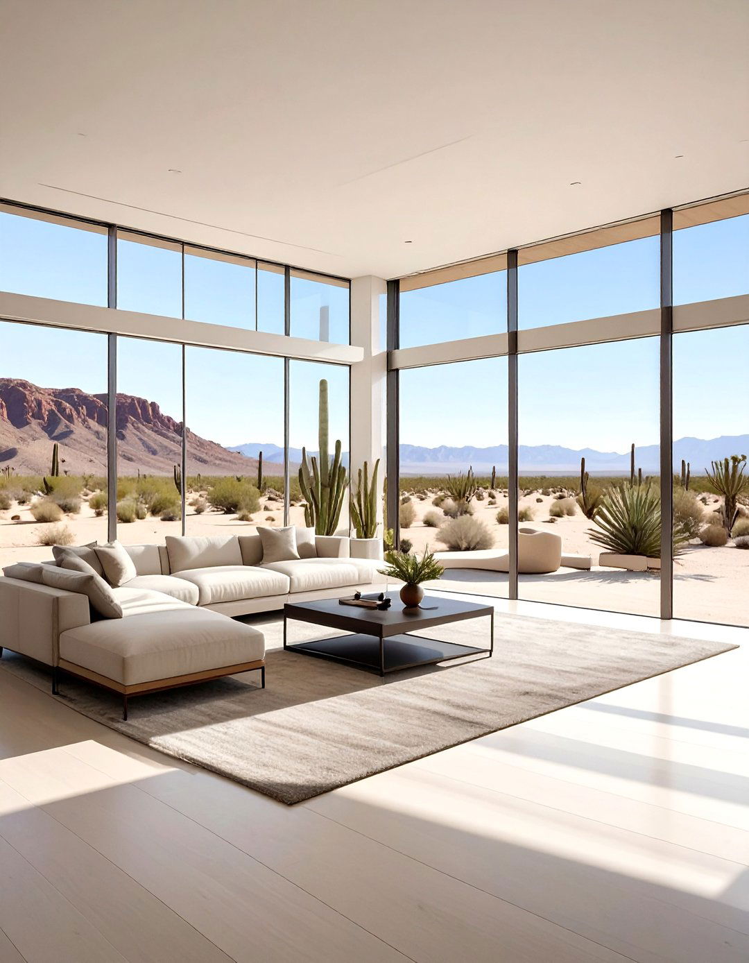 Floor to ceiling windows - 30 desert modern decor ideas