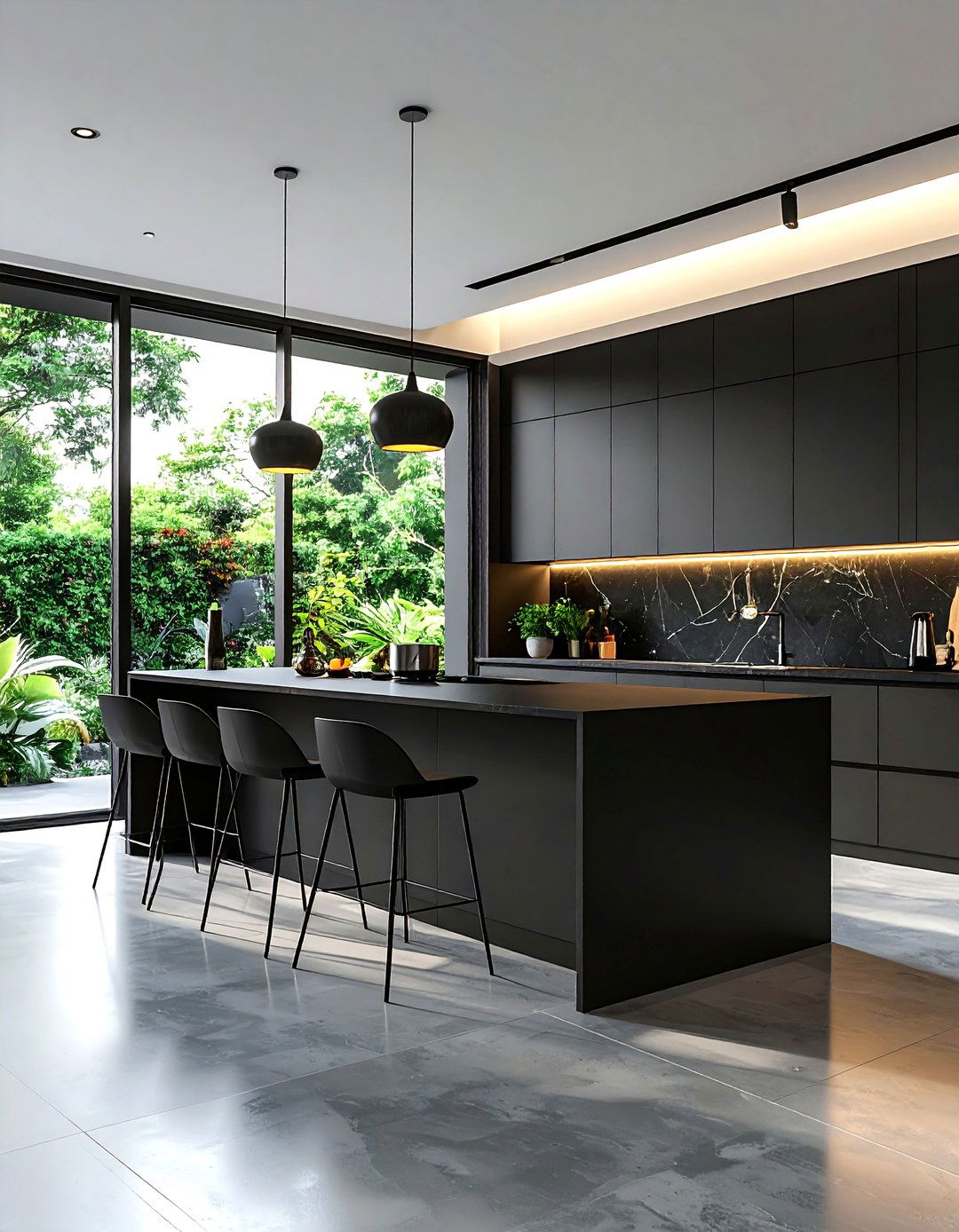 Floor to ceiling windows kitchen - 30 natural light kitchen ideas