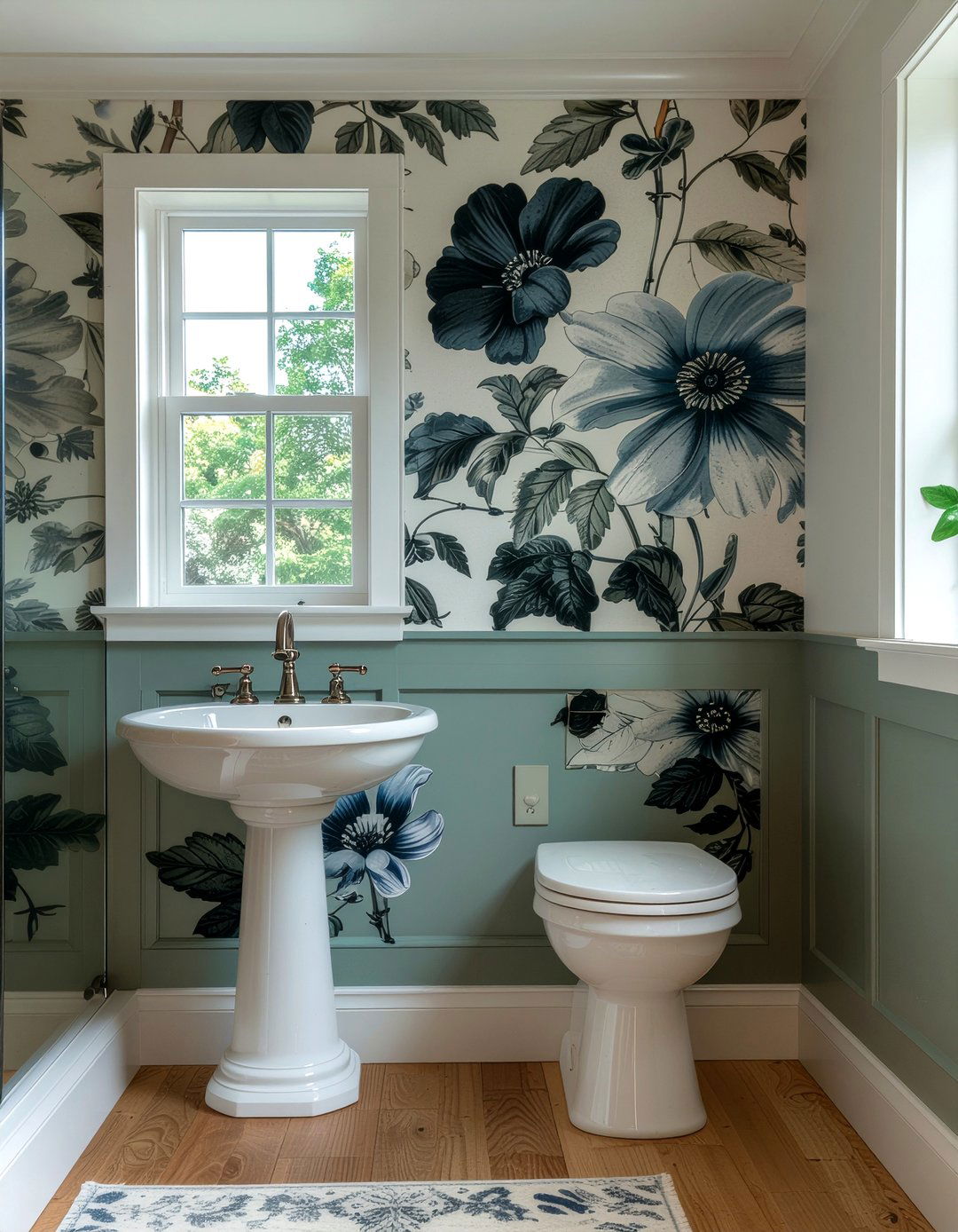 Floral Bathroom Wallpaper - 30 bathroom project ideas