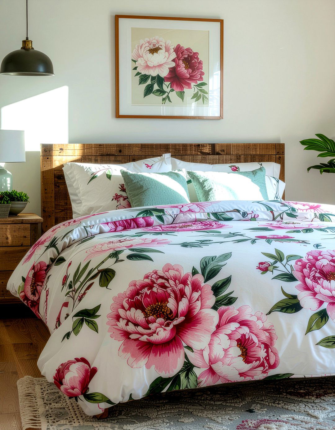 Floral Bedding Set - 30 garden themed bedroom ideas