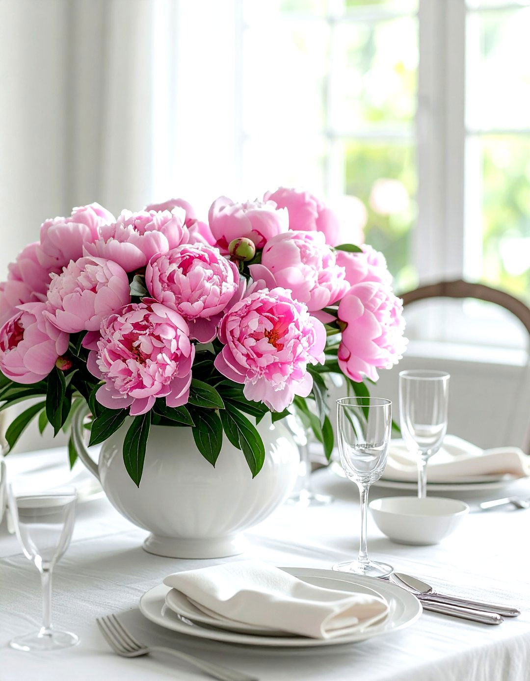 Floral Centerpiece Dining Table - 30 dining room soft settings