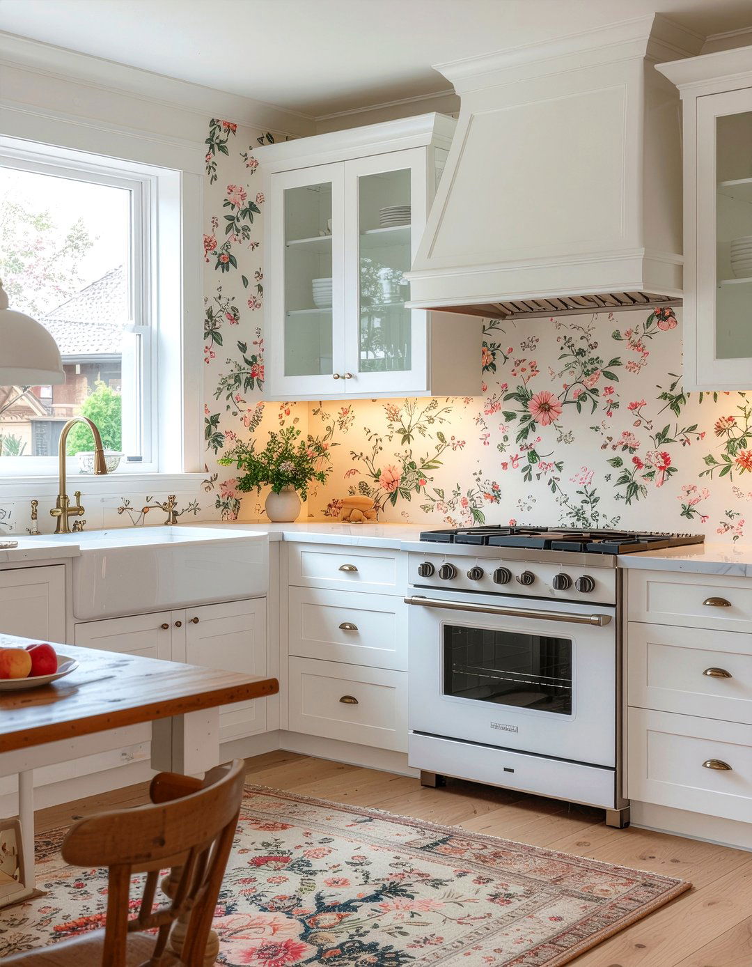 Floral Kitchen Wallpaper - 30 English farmhouse kitchen ideas