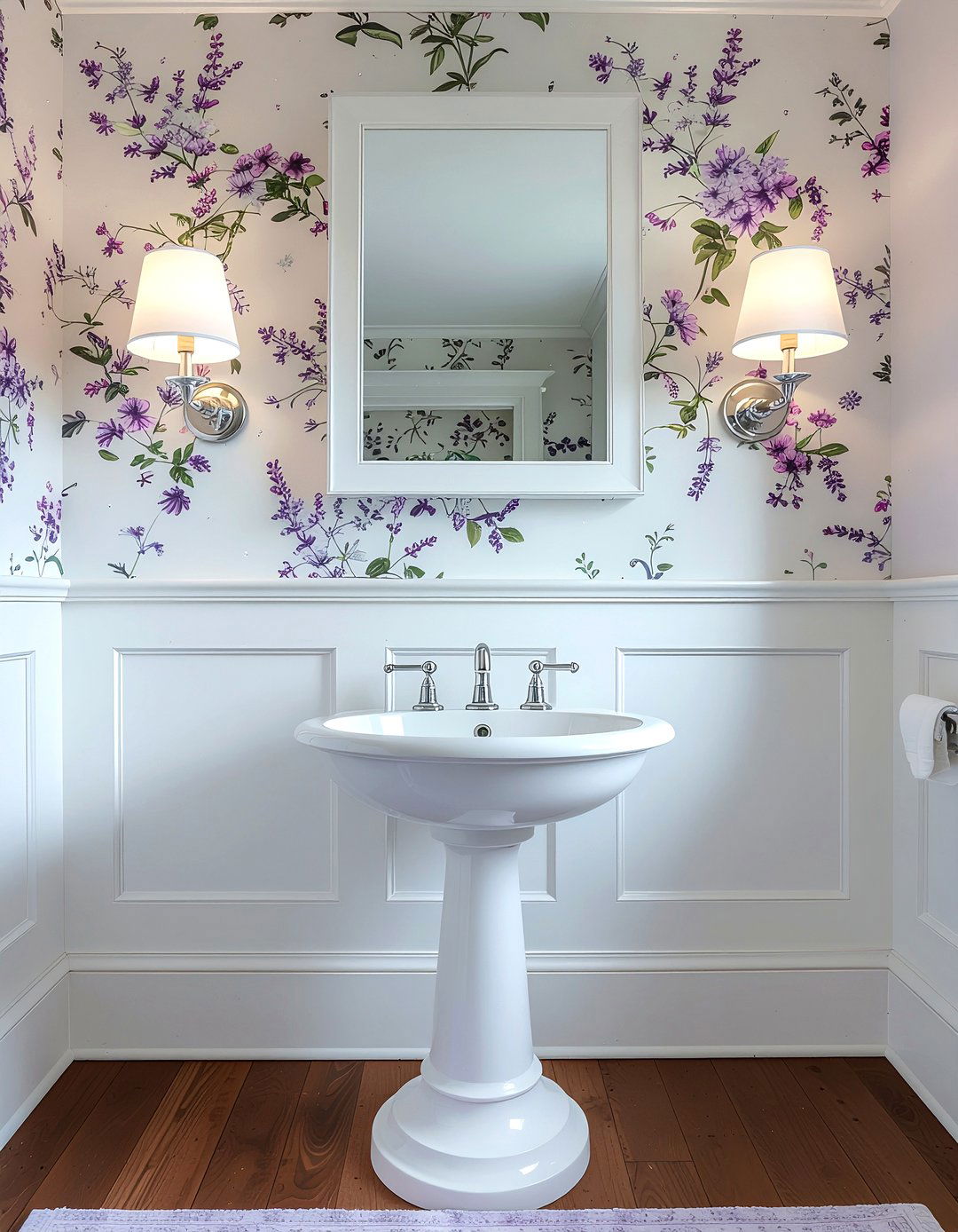 Floral Lavender Wallpaper - 30 lavender bathroom ideas