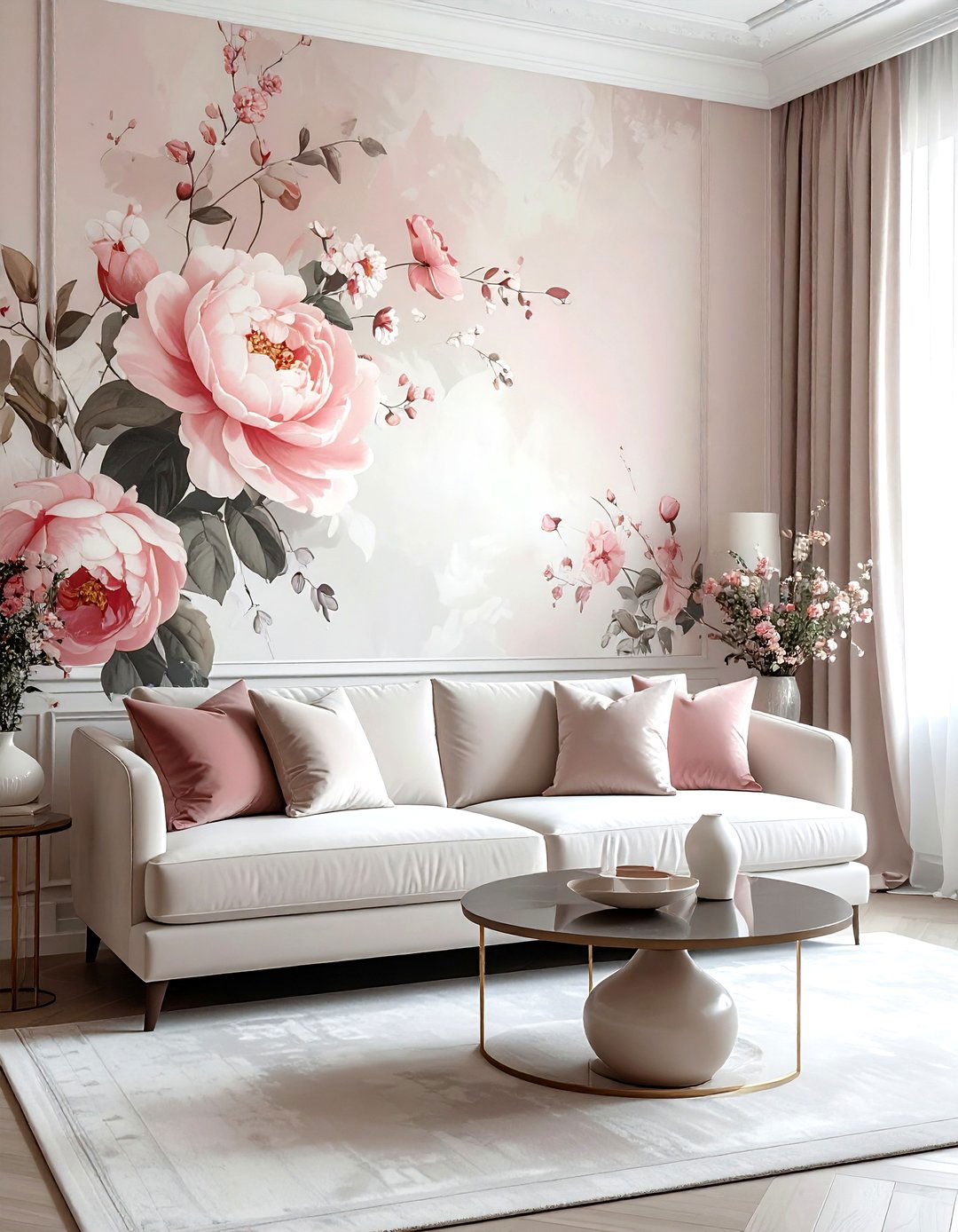 Floral Living Room Wallpaper - 30 accent wallpaper ideas
