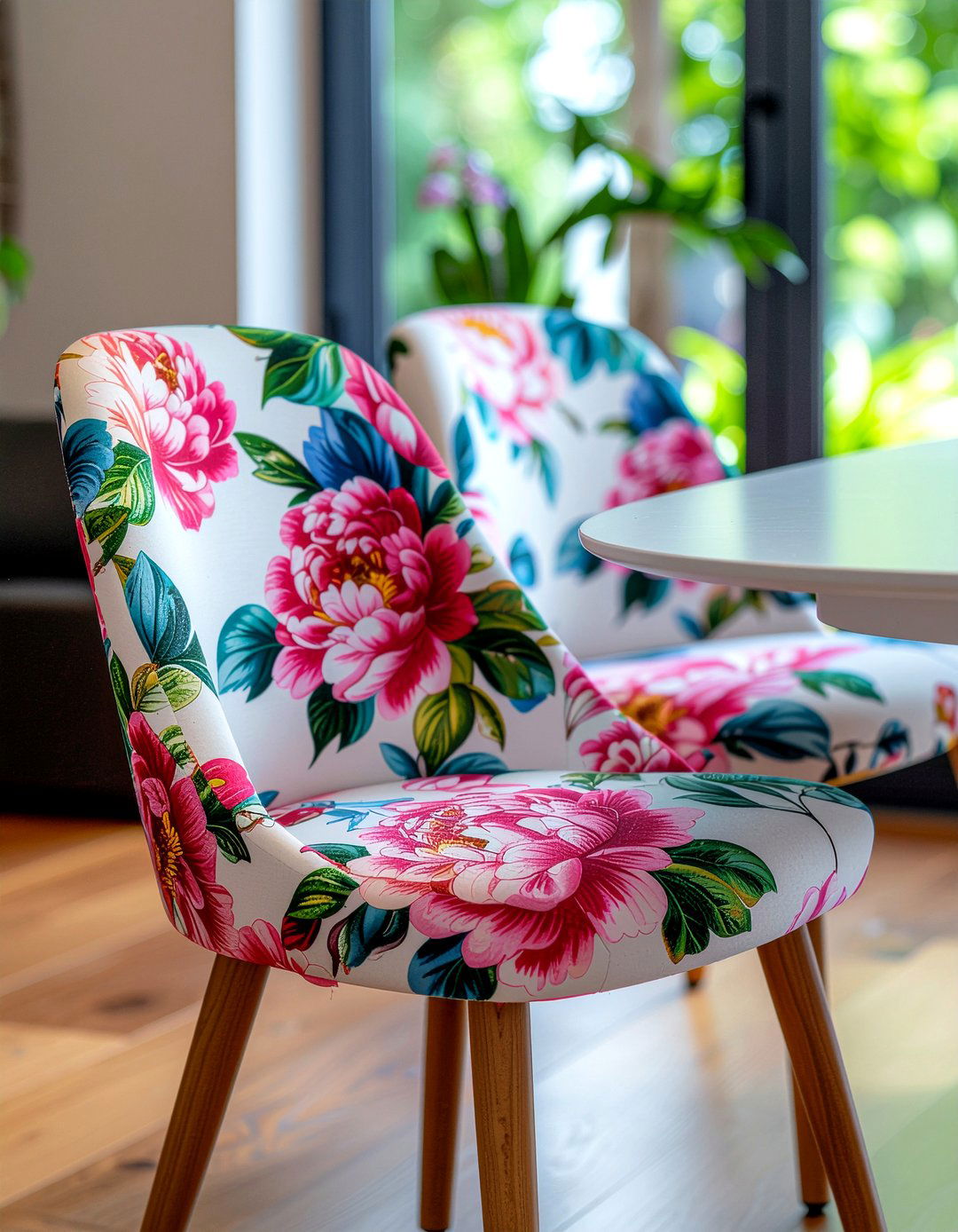 Floral Print Chair - 30 garden-inspired dining room ideas