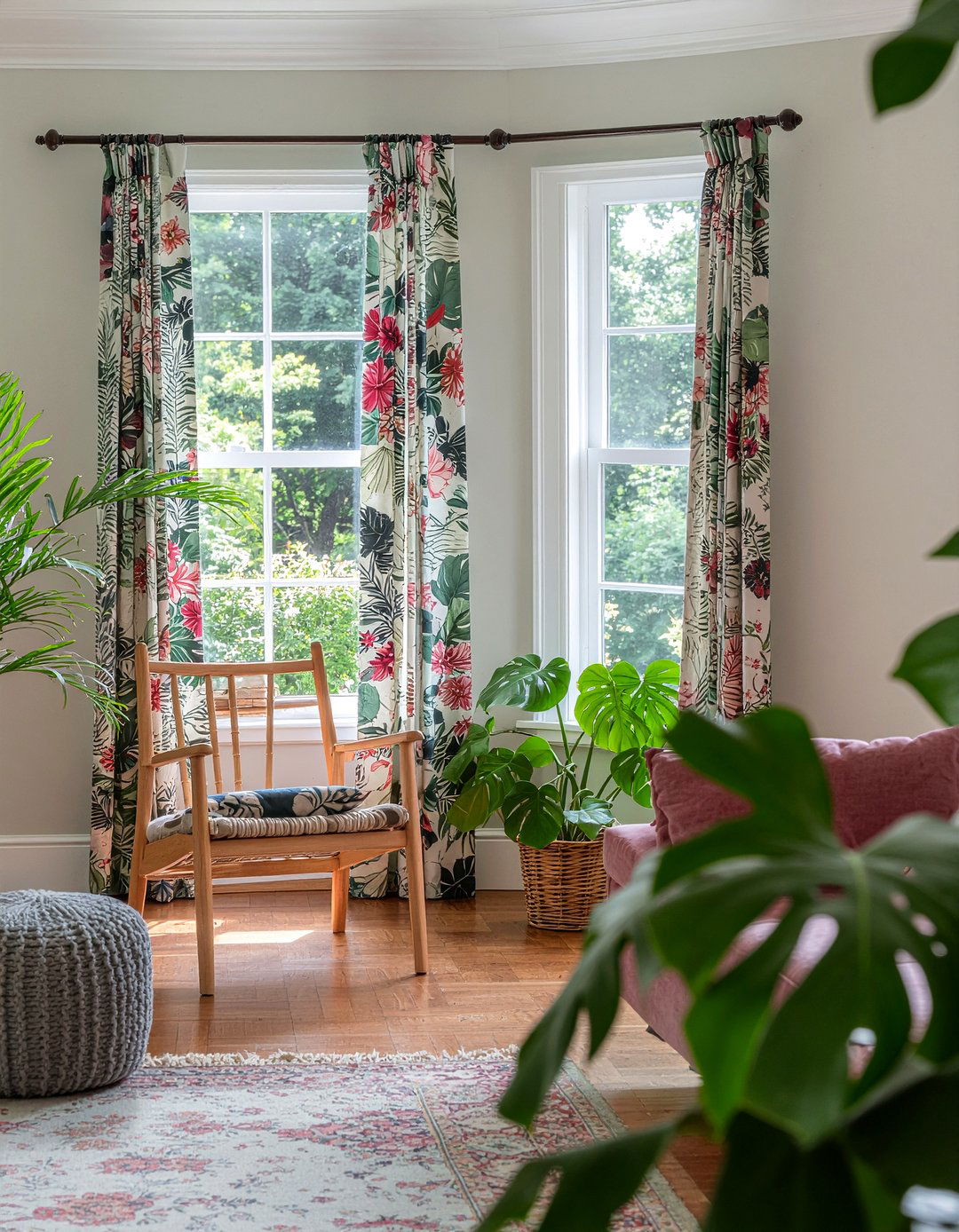 Floral Print Drapes Living Room - 30 living room drapes