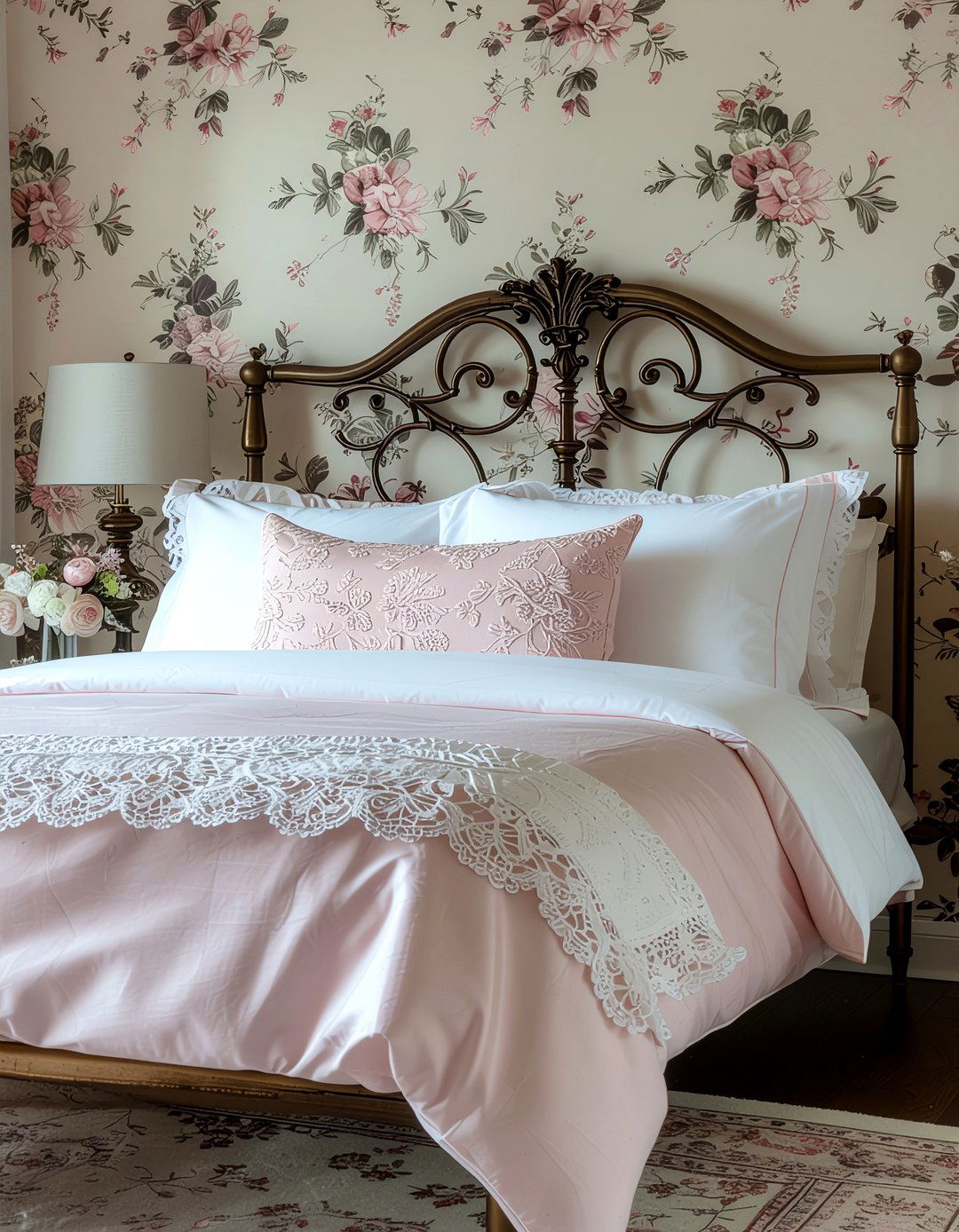 Floral Scroll Headboard - 30 bedroom metal headboards