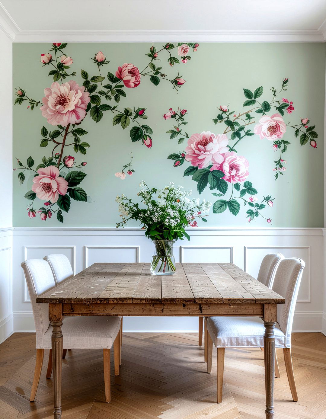Floral Wallpaper - 30 family heirloom dining room ideas