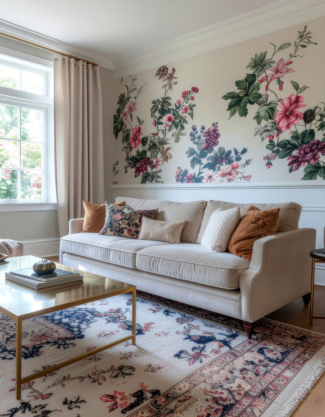 Floral Wallpaper - 30 living room accent wall wallpapers