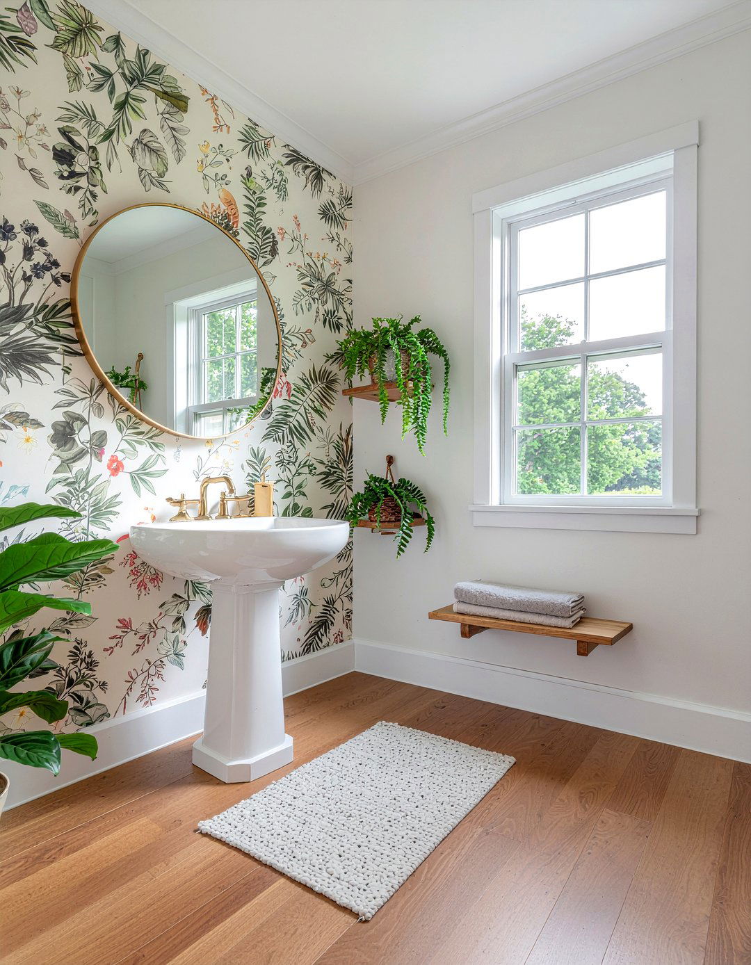 Floral Wallpaper Bathroom - 30 girls bathroom ideas