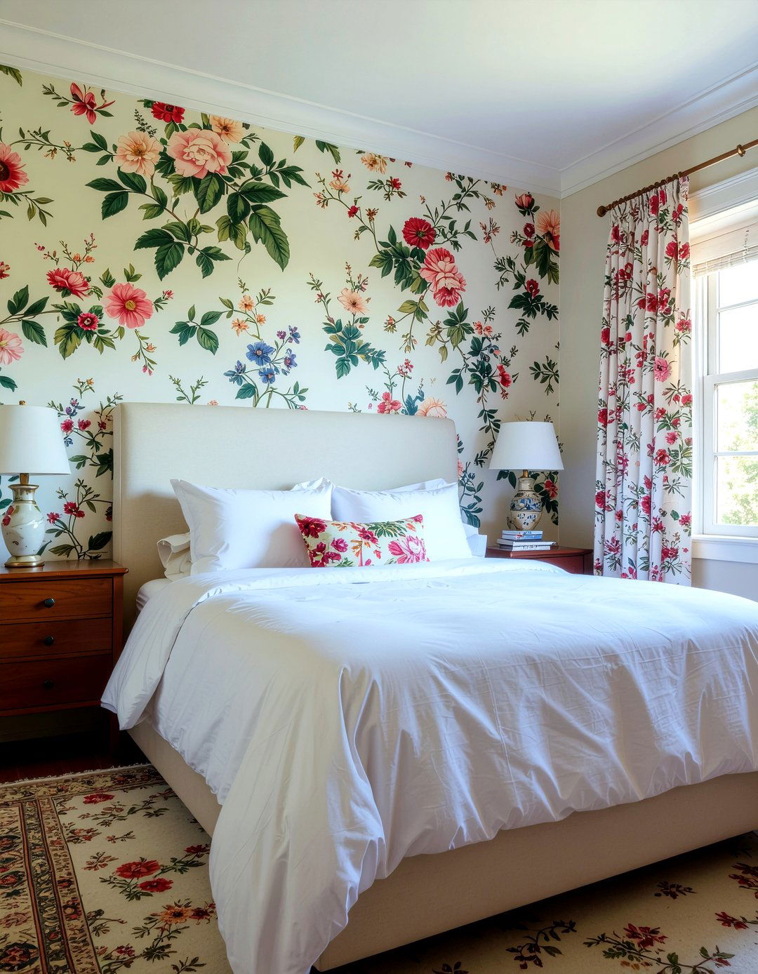 Floral Wallpaper Bedroom - 30 historic home bedroom ideas