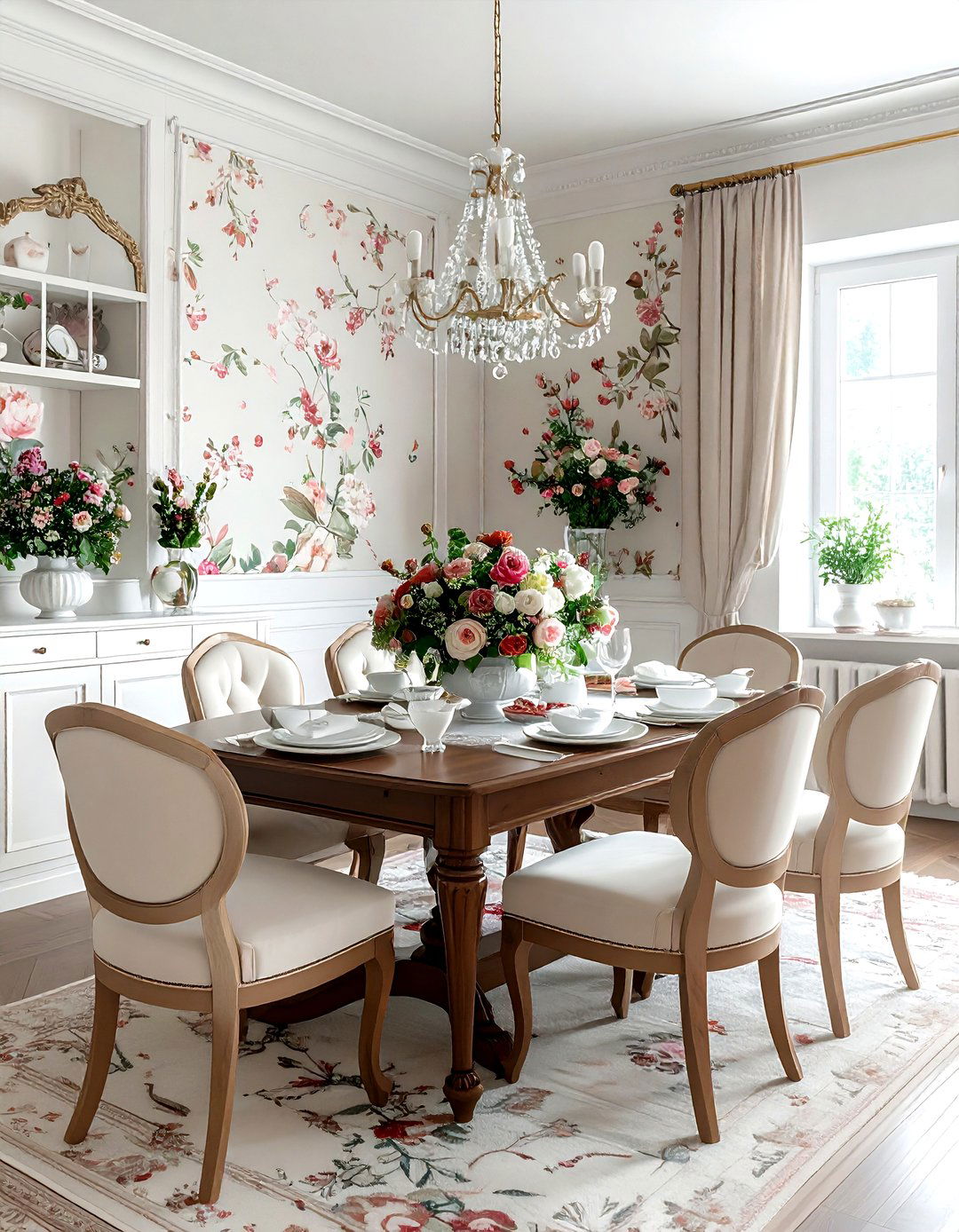 Floral Wallpaper Dining Room - 30 surprising dining room ideas
