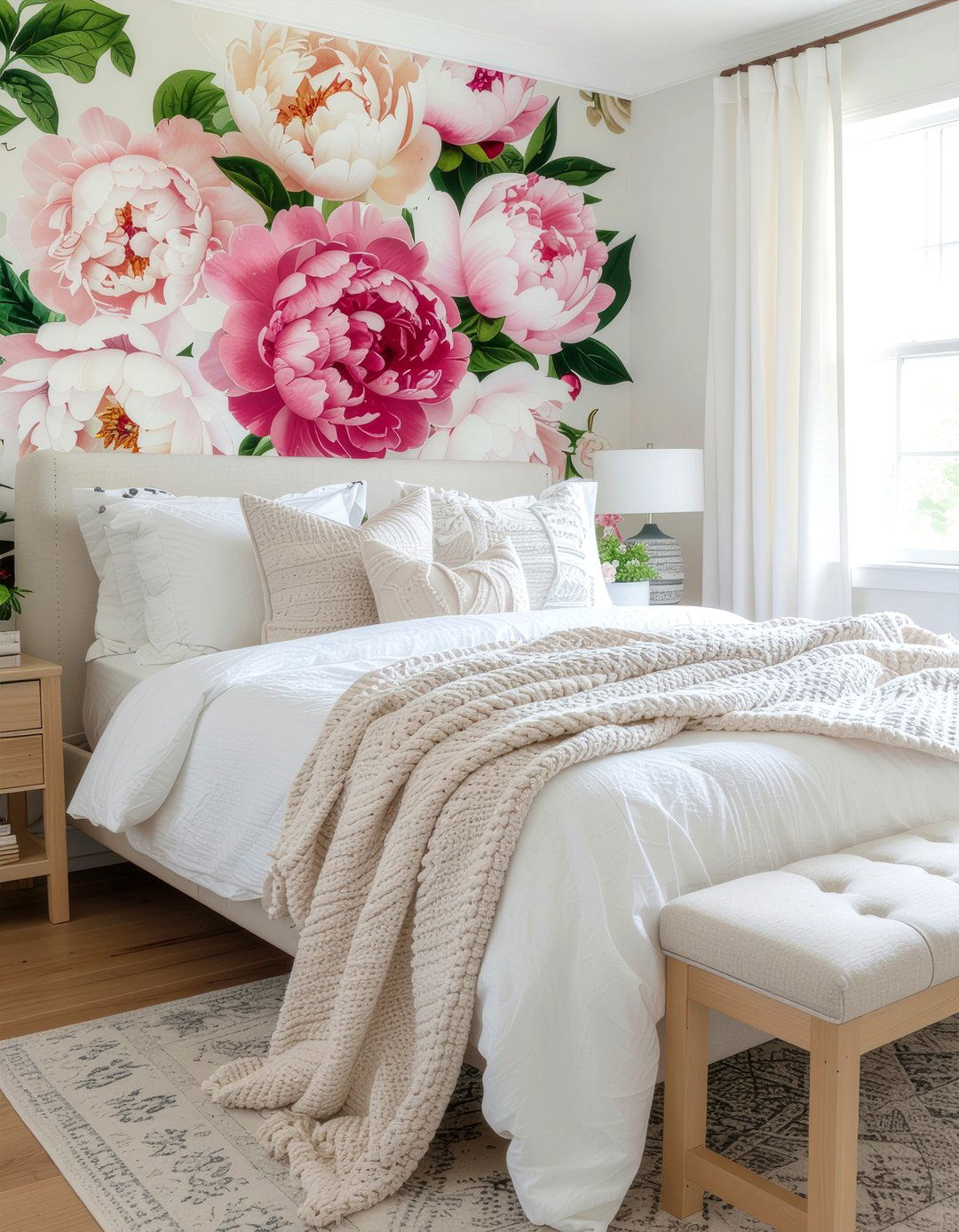 Floral bedroom wallpaper - 30 bedroom peel and stick wallpapers