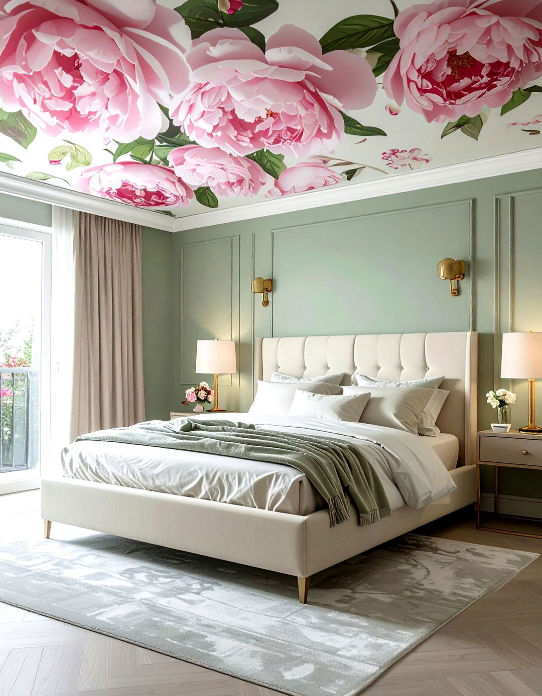 Floral ceiling wallpaper - 30 ceiling wallpaper ideas