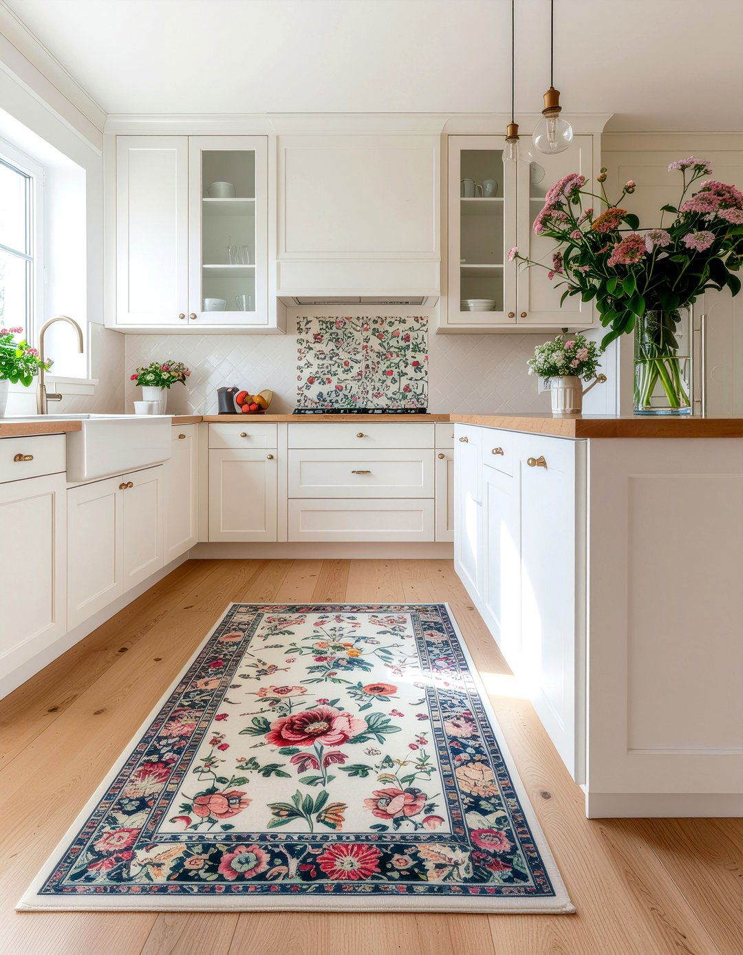 Floral kitchen rug - 30 kitchen rug ideas