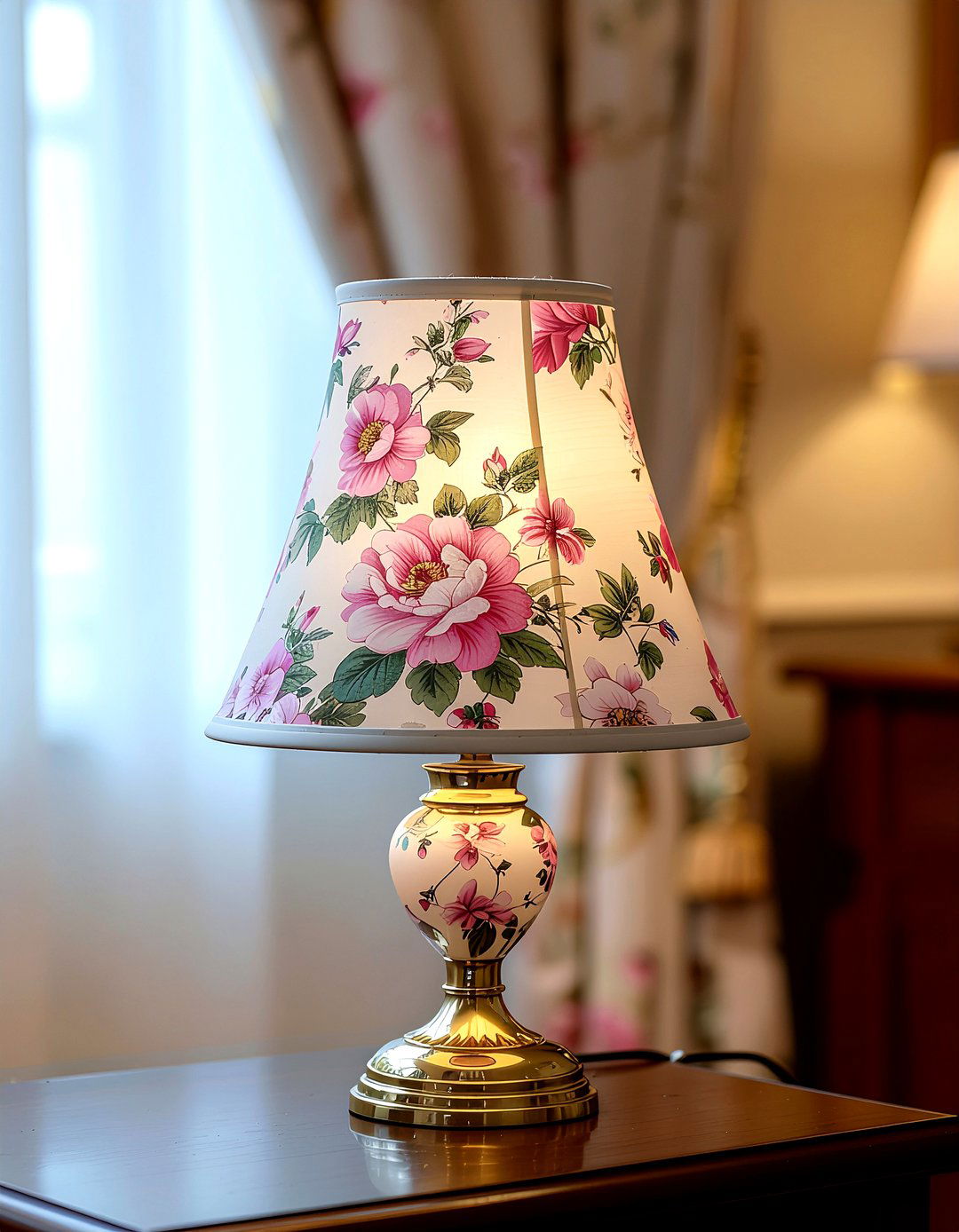 Floral lampshade cover - 30 floral pattern decor ideas