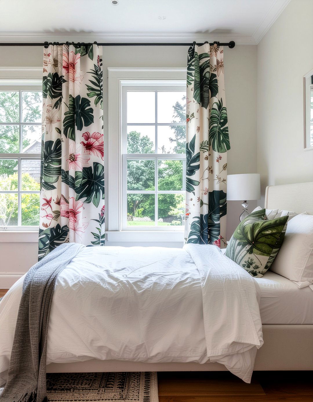 Floral print curtains - 30 bedroom curtains