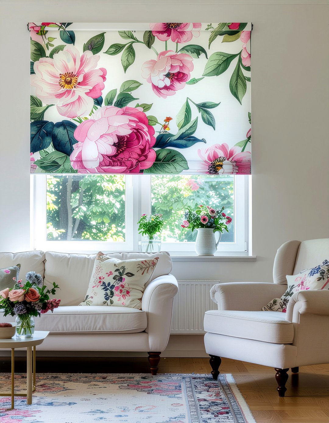 Floral roller blinds - 30 living room roller blinds