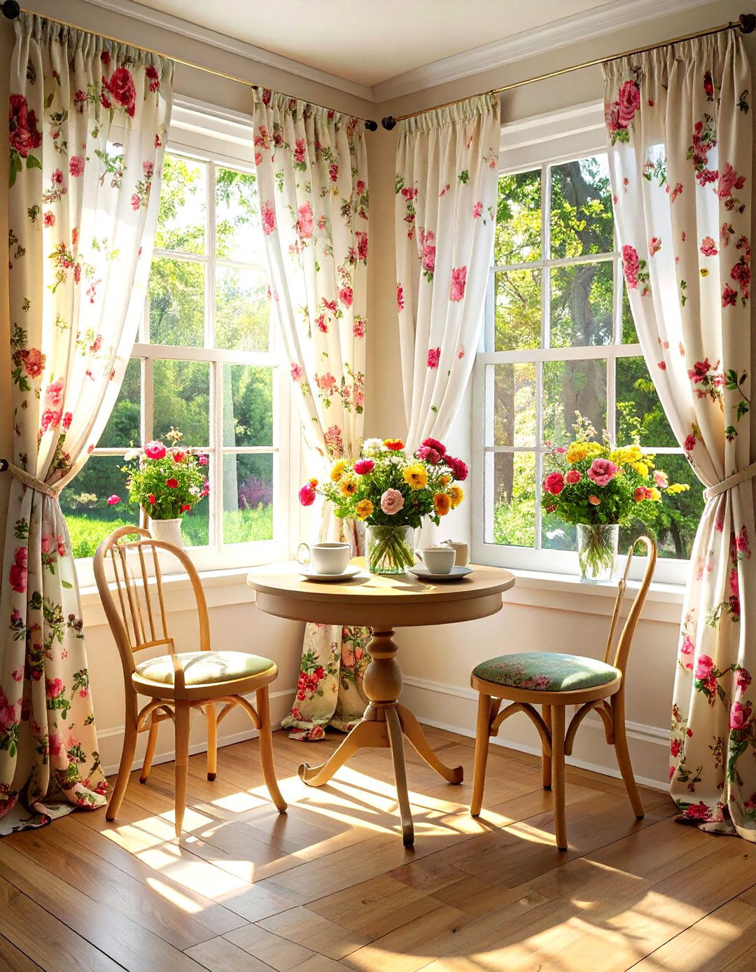 Floral sheer curtains - 30 sheer curtain ideas