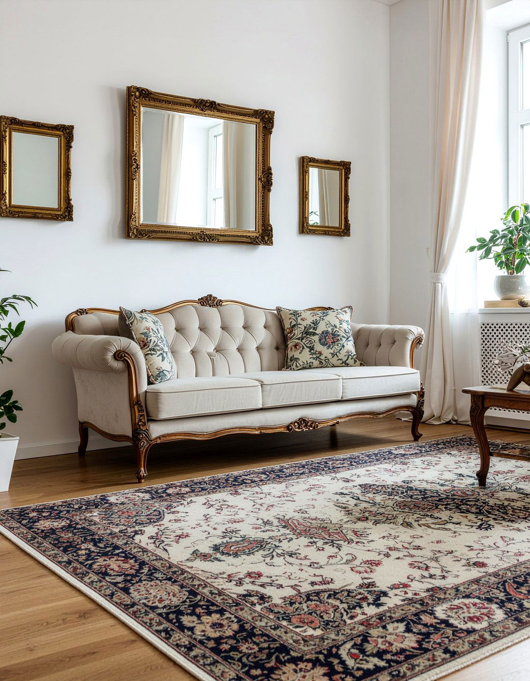 Floral traditional rug living room - 30 living room area rugs