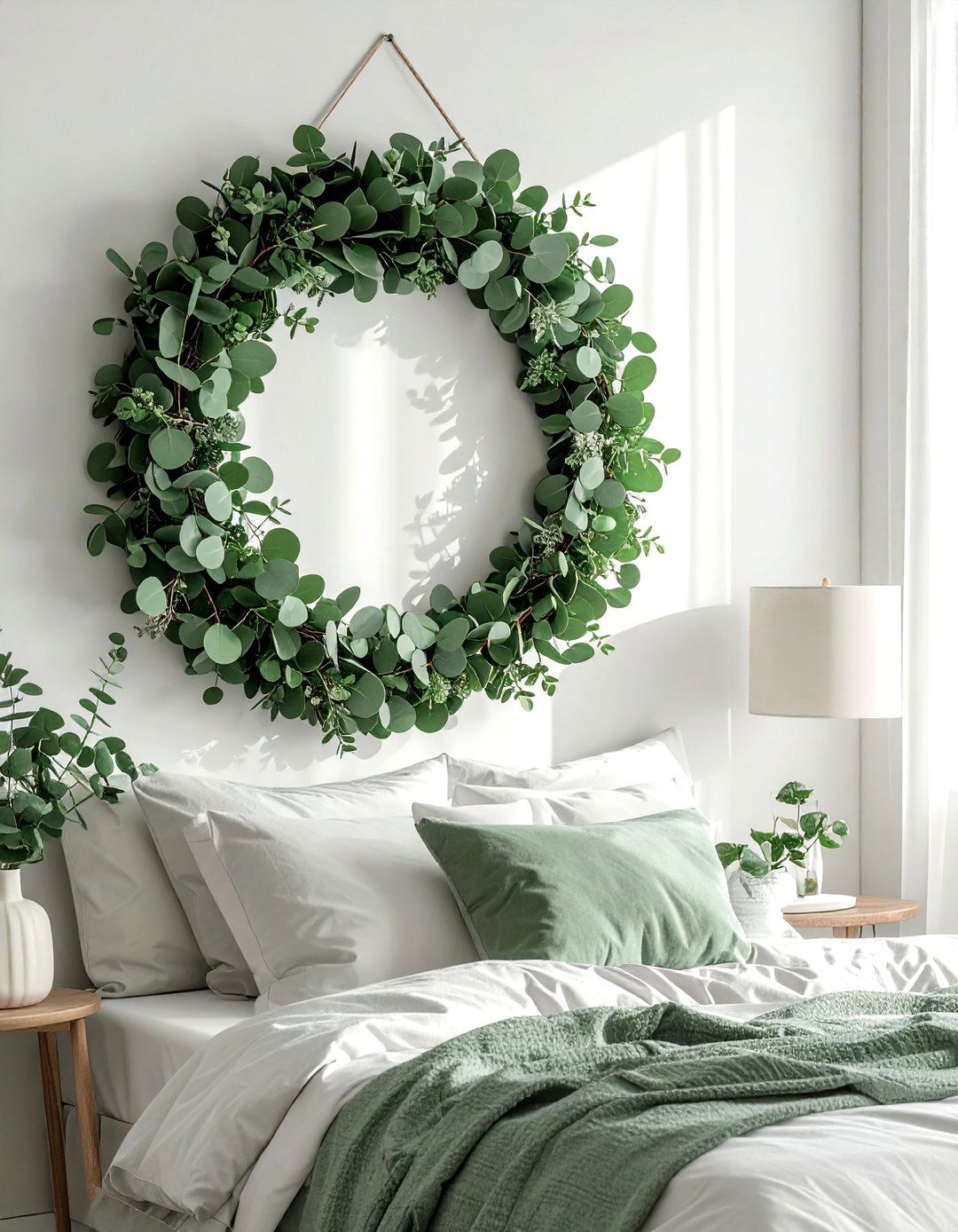Floral wreath photo - 30 memory display ideas