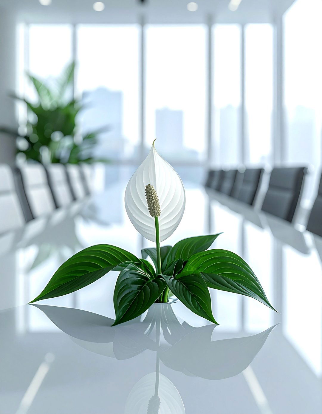 Flowering Peace Lily - 30 office plant ideas