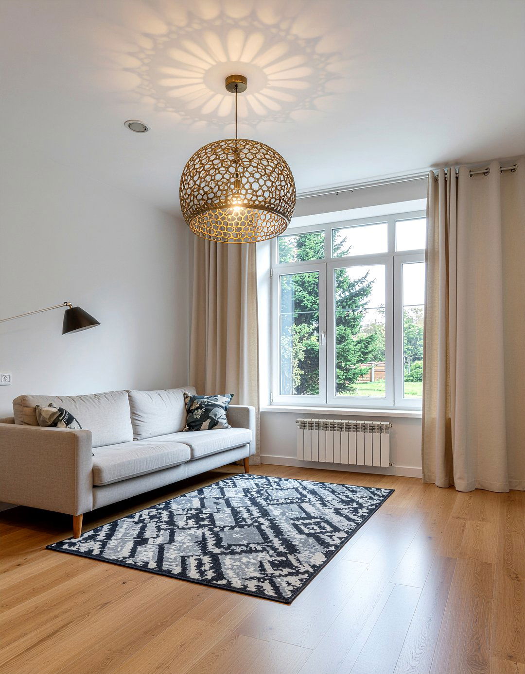 Flush Mount Ceiling Light - 30 living room lighting ideas