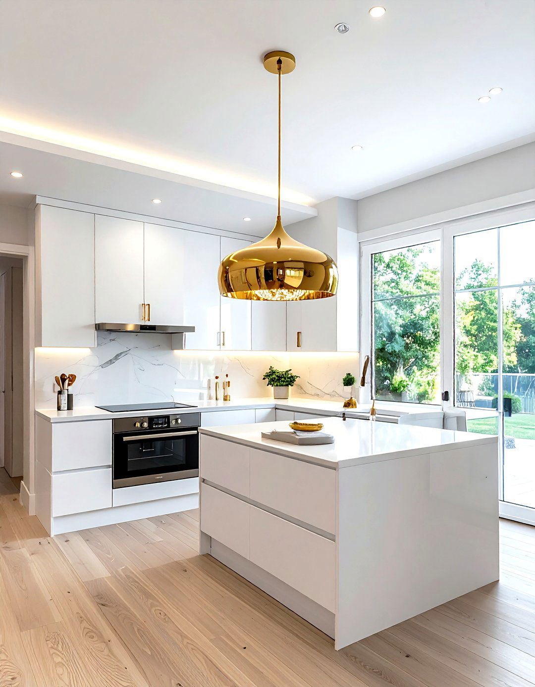 Flush Mount Kitchen Light - 30 kitchen layered lighting ideas