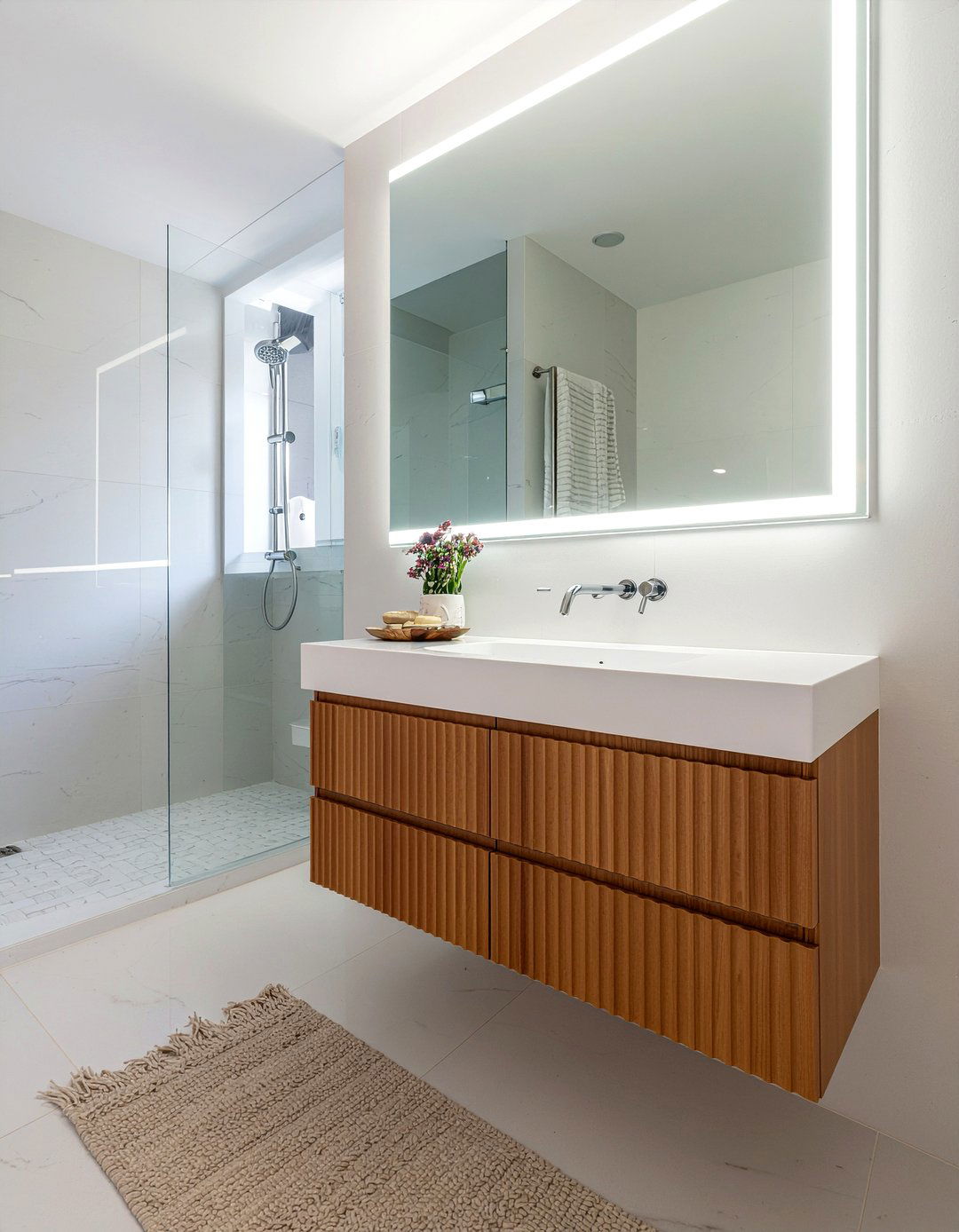 Fluted Bathroom Vanity - 30 master bathroom ideas