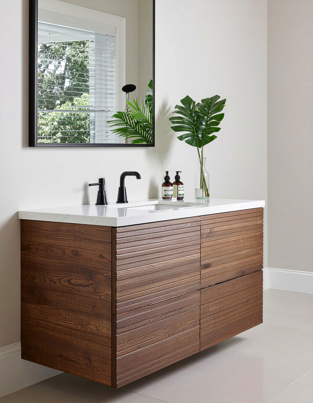 Fluted Bathroom Vanity - 30 bathroom decor ideas
