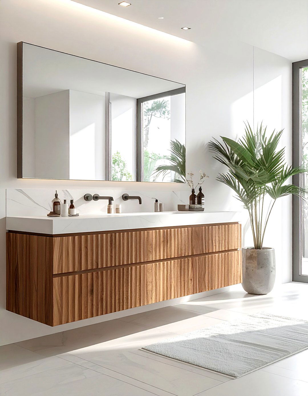 Fluted Cabinet Bathroom - 30 model home bathroom ideas