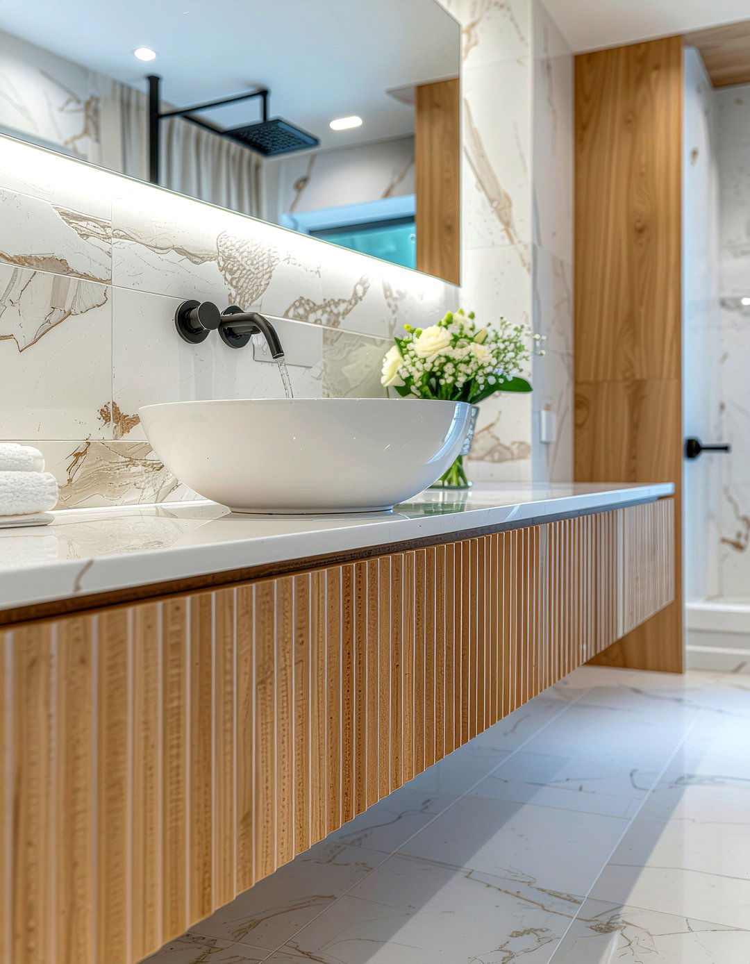 Fluted Cabinetry Detail - 30 bathroom goals ideas