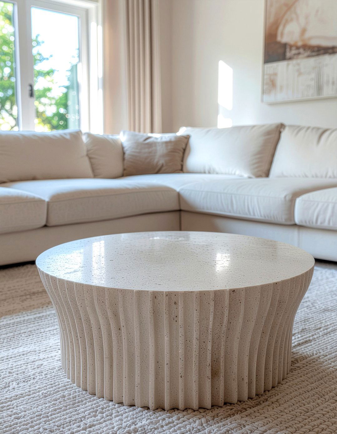 Fluted Coffee Table - 30 textured living room ideas