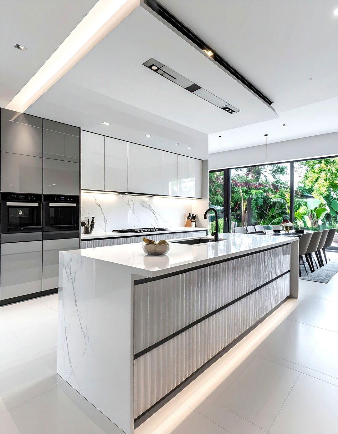 Fluted Glass Cabinet - 30 glass decor ideas