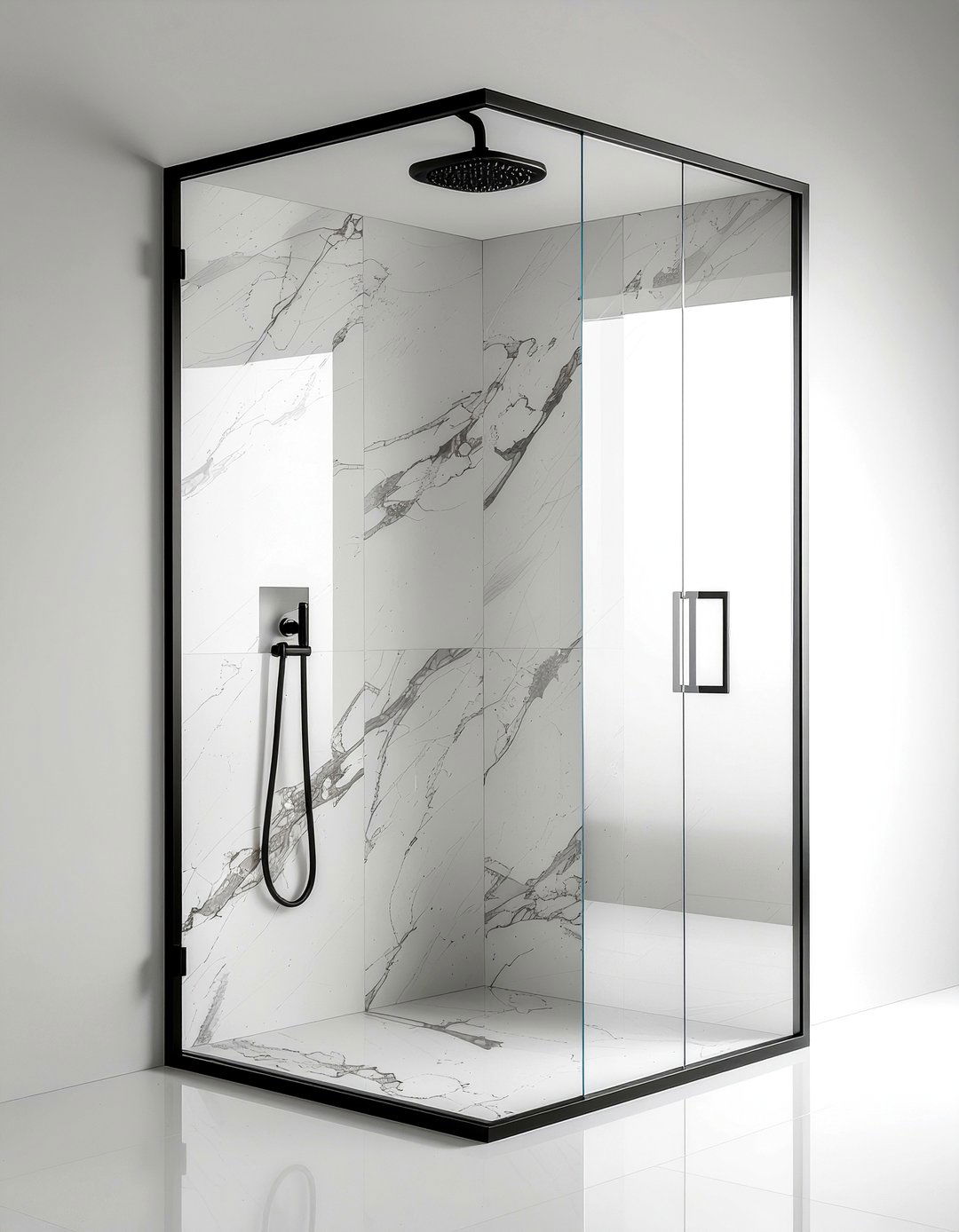 Fluted Glass Shower Door - 30 bathroom emerging trend ideas