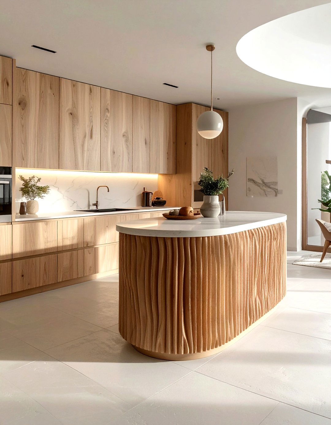 Fluted Kitchen Island - 30 top kitchen ideas