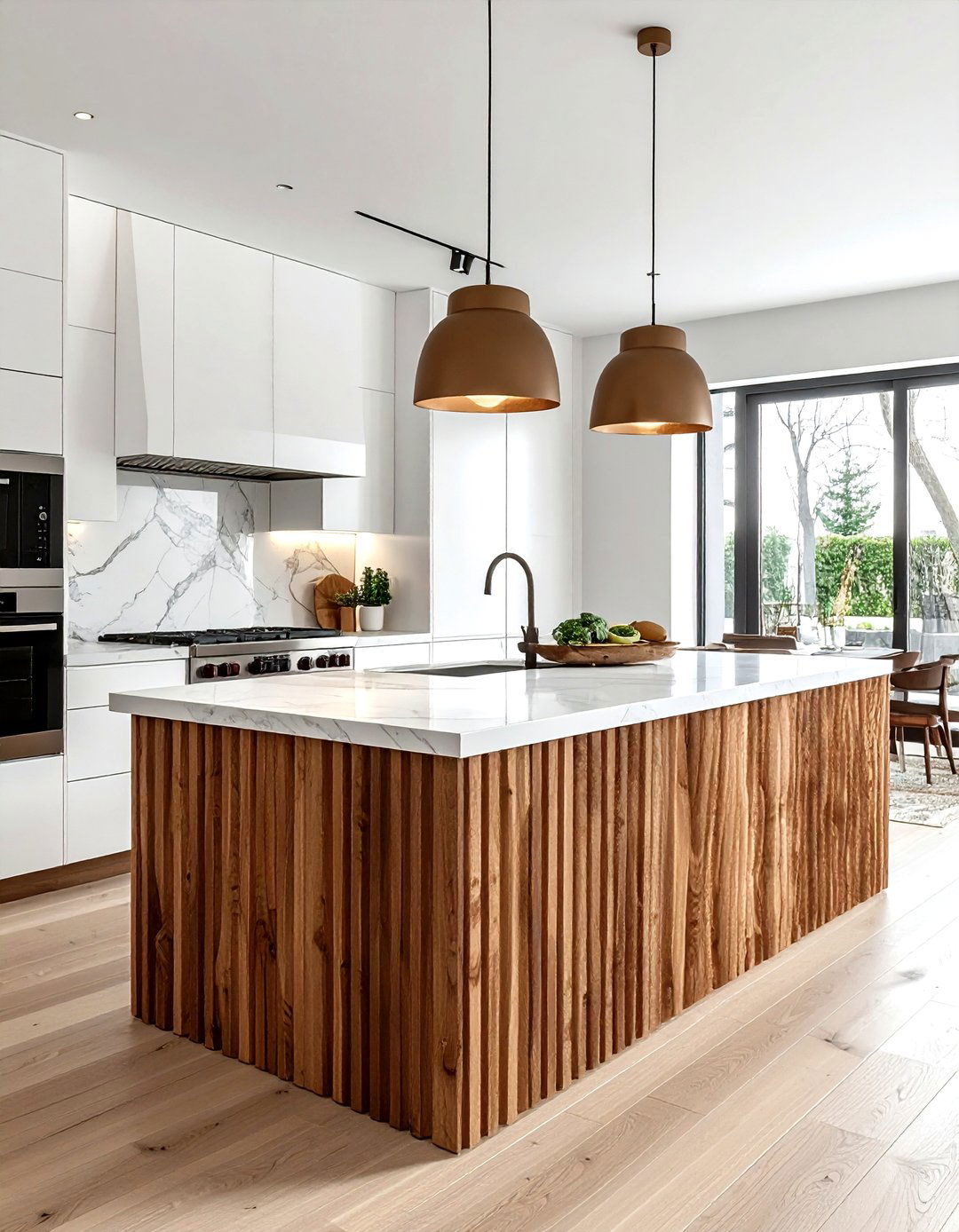 Fluted Kitchen Island - 30 ultimate kitchen ideas