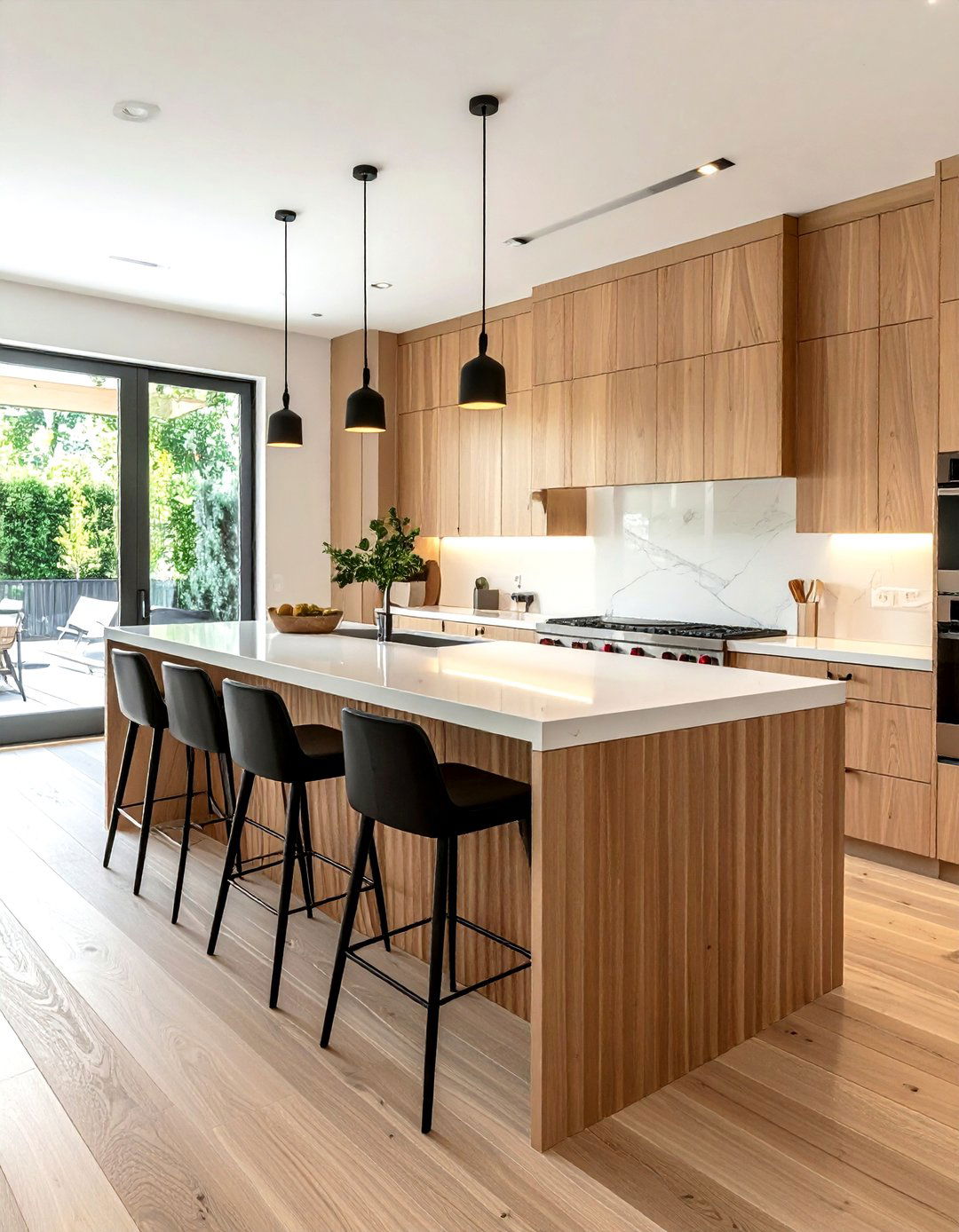 Fluted Kitchen Island - 30 luxury kitchen ideas